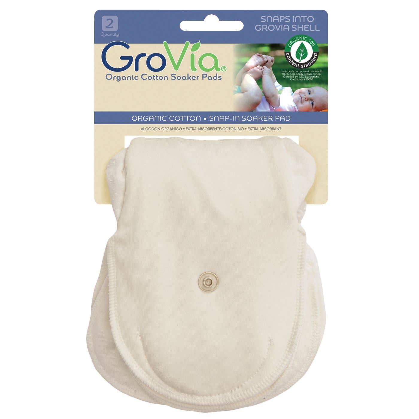 Biologisch katoenen inweekkussen (2-pack) - - MamaMilla