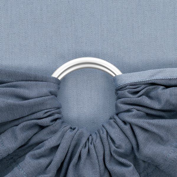 Fidella Ring Sling - Chevron - Denim Blauw - - MamaMilla