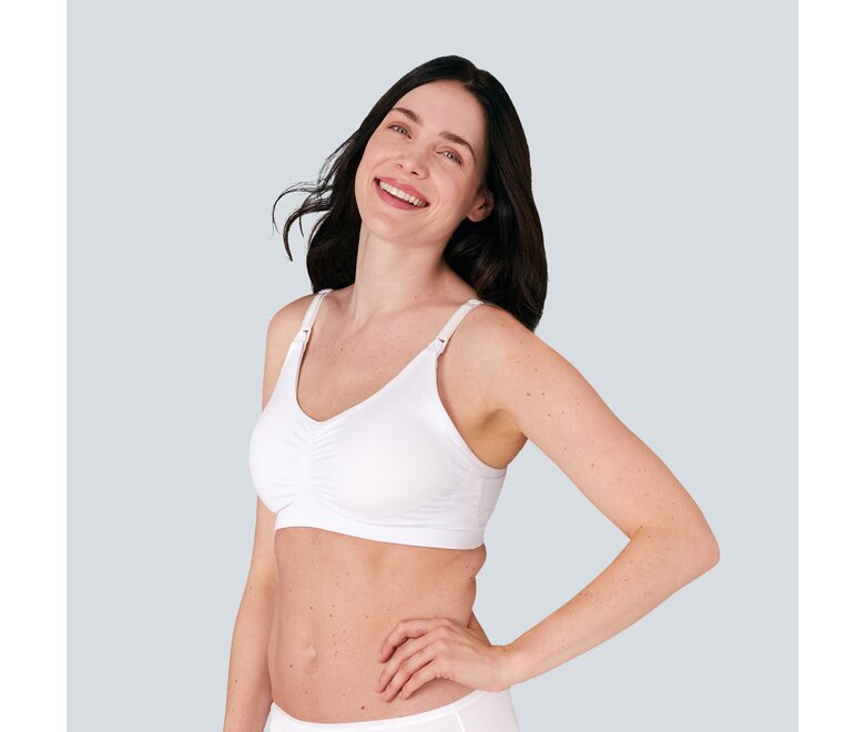 Medela Comfortabele 3-in-1 voedings- en kolfbeha, wit, maat M - MamaMilla