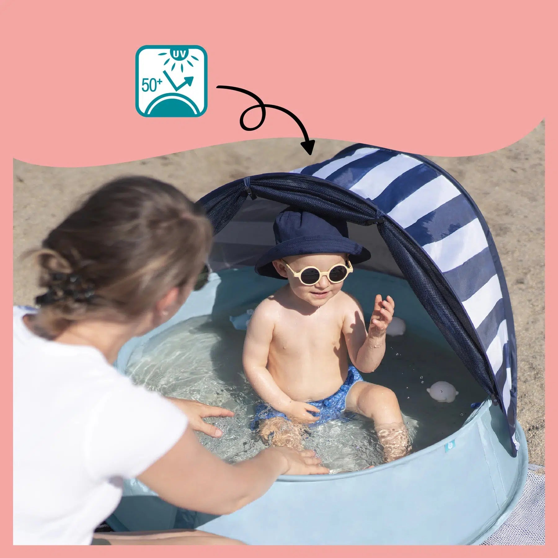 Babymoov 3i1 UV-telt - Mariniére Aquani - Uv-telt - MamaMilla