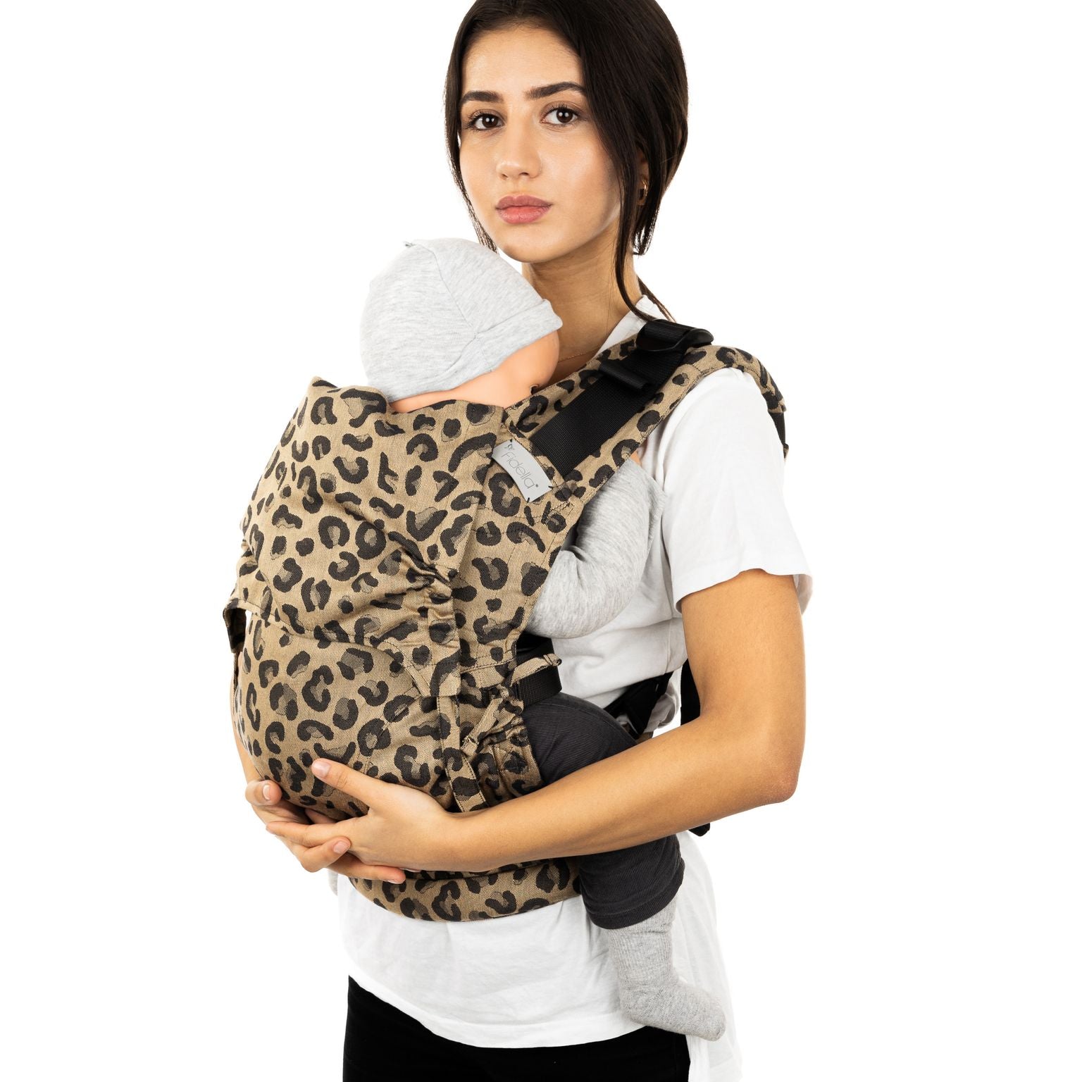 Fidella Fusion Fullbuckle Bæresele - Leopard Guld - Toddler - bæresele - MamaMilla