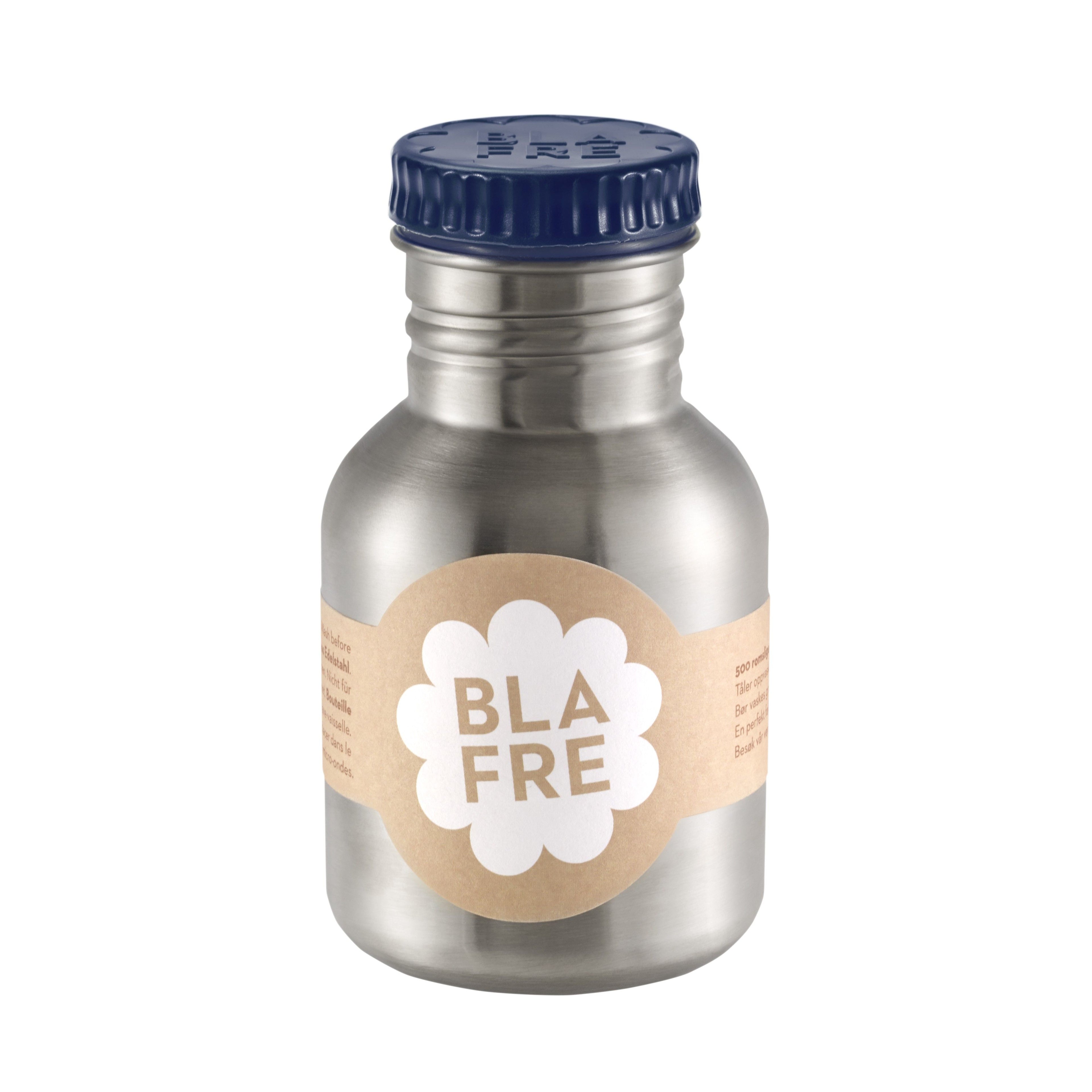 BLAFRE drikkedunk i rustfrit stål - 300 ml - Marineblå - Drikkedunk i stål - MamaMilla