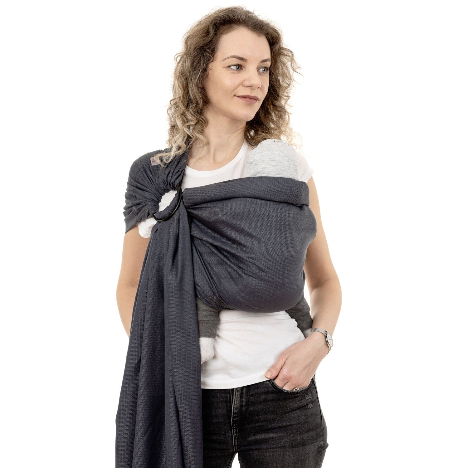 Fidella Ring Sling - Diamant/Antraciet - - MamaMilla