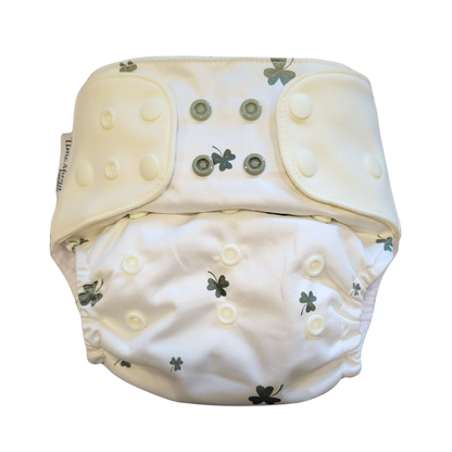 The Swedish Forest | Pocket Diaper Stretch | 5-17kg: Humleblomster beige / No inserts - - MamaMilla