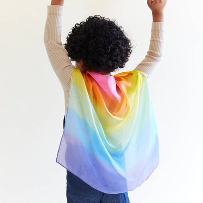 Sarahs Silk Mini Enchanted Playsilks - 100% Silk Natural, Waldorf Toys: Rainbow - - MamaMilla