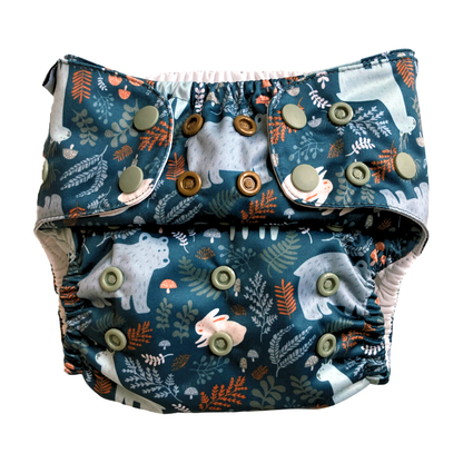 The Swedish Forest | Pocket Diaper | Slim 3-15kg: Skogssvamp / No inserts - - MamaMilla