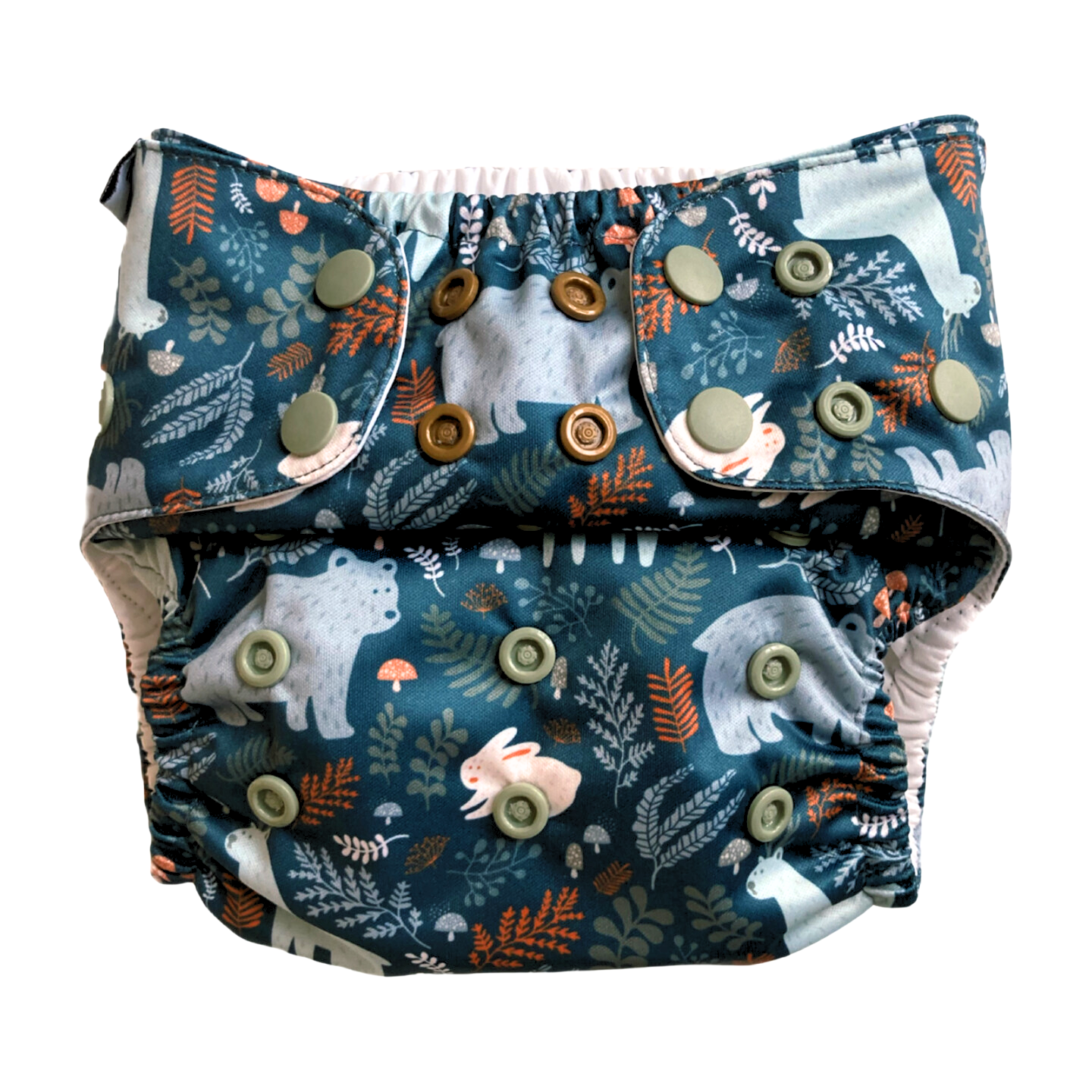 The Swedish Forest | Pocket Diaper | Slim 3-15kg: Humleblomster beige / No inserts - - MamaMilla
