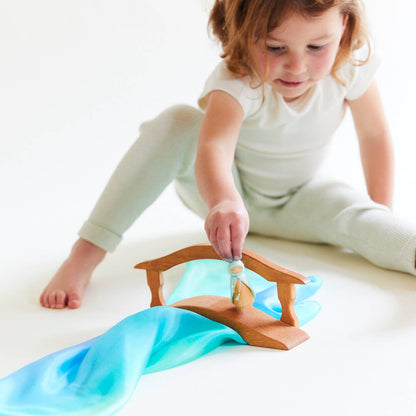 Sarahs Silk Mini Enchanted Playsilks - 100% Silk Natural, Waldorf Toys: Rainbow - - MamaMilla