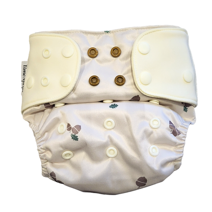 The Swedish Forest | Pocket Diaper Stretch | 5-17kg: Humleblomster beige / No inserts - - MamaMilla