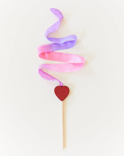 Sarahs Silk Mini Blossom Streamers - Silk &amp; Wood Wand - - MamaMilla