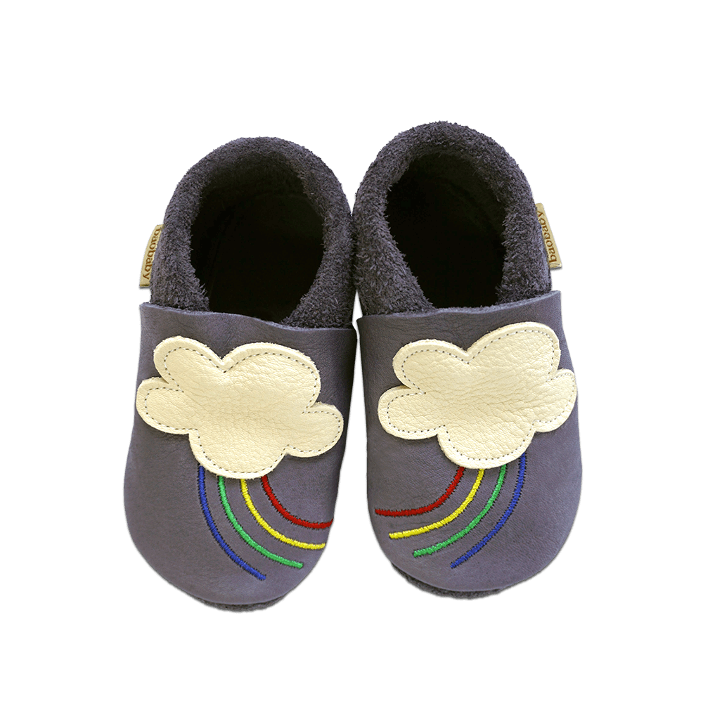 Baobaby Klassisk Babysko - Rainbow M - - MamaMilla