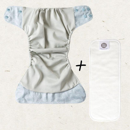 One Size Coolmax Pocket Diaper. Periwinkle - - MamaMilla