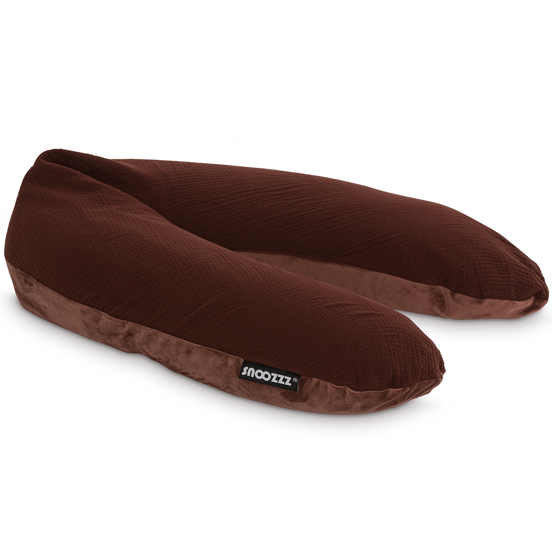 Snoozzz Zwangerschaps- &amp; voedingskussen - Chocolade - Voedingskussen - MamaMilla