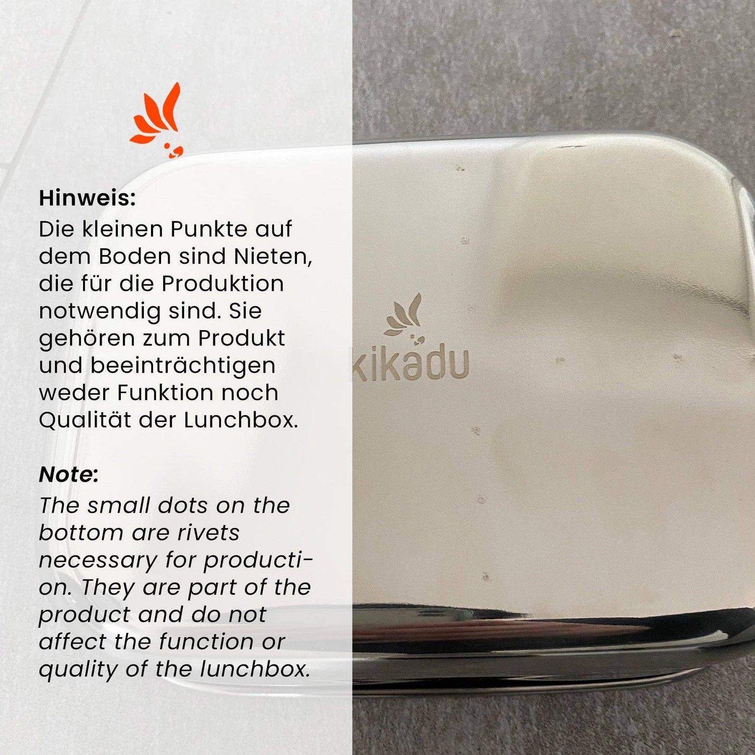 Kikadu Madkasse til Børn - Rustfri Stål - 3 Rum - Karrygul Kanin
