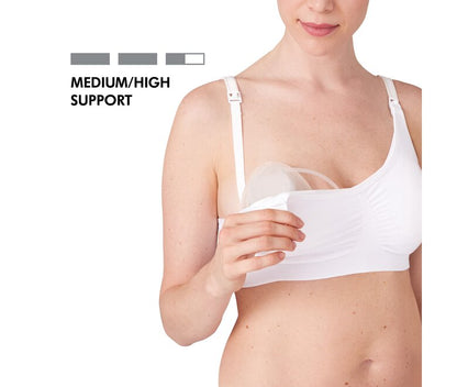 Medela Komfortabel 3-i-1 amme- og pumpe-BH, hvid, str. L - MamaMilla