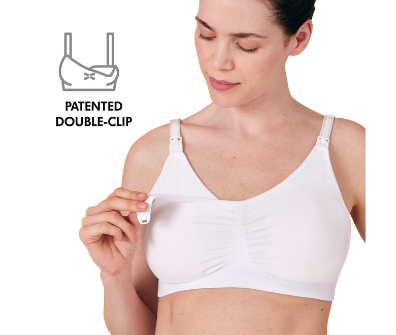 Medela Comfortabele 3-in-1 voedings- en kolfbeha, wit, maat M - MamaMilla