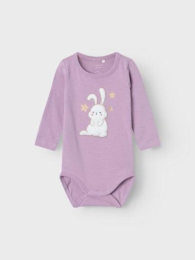 Noem het body met glitterdetails - Solinne - Rabbit - Lavender Mist - Body - MamaMilla